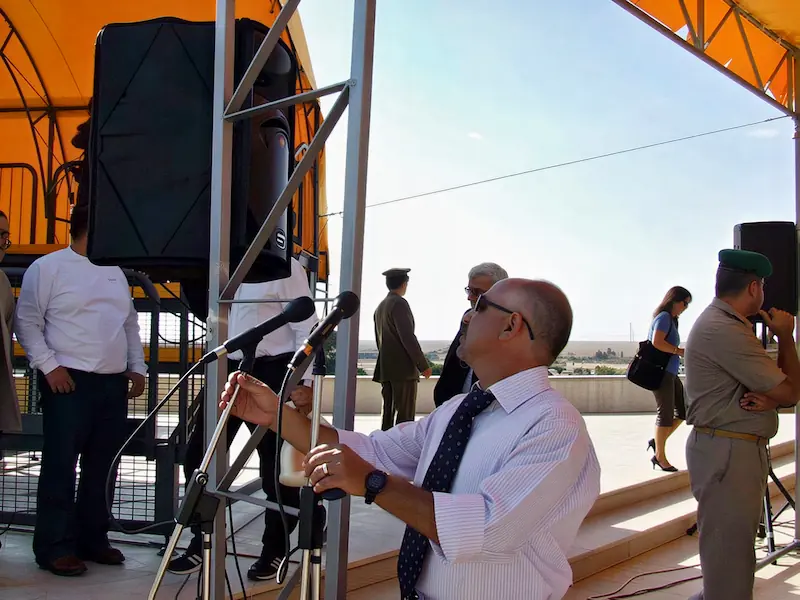 Italian War Memorial El Alamein official state ceremony live sound
