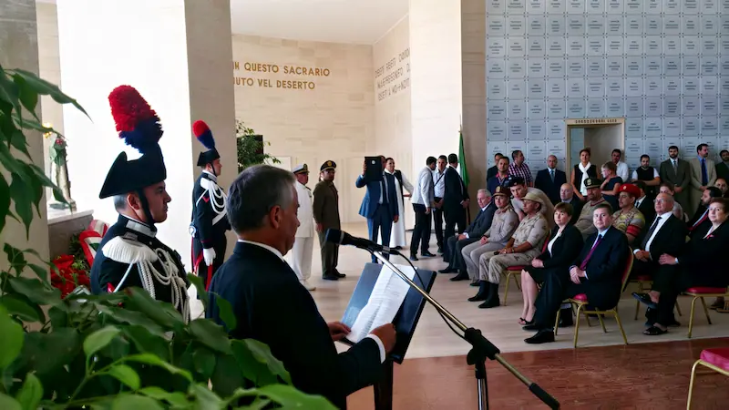 El Alamein Italian War Memorial ceremony broadcast audio production