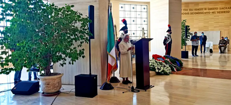El Alamein Italian War Memorial church ceremony audio production